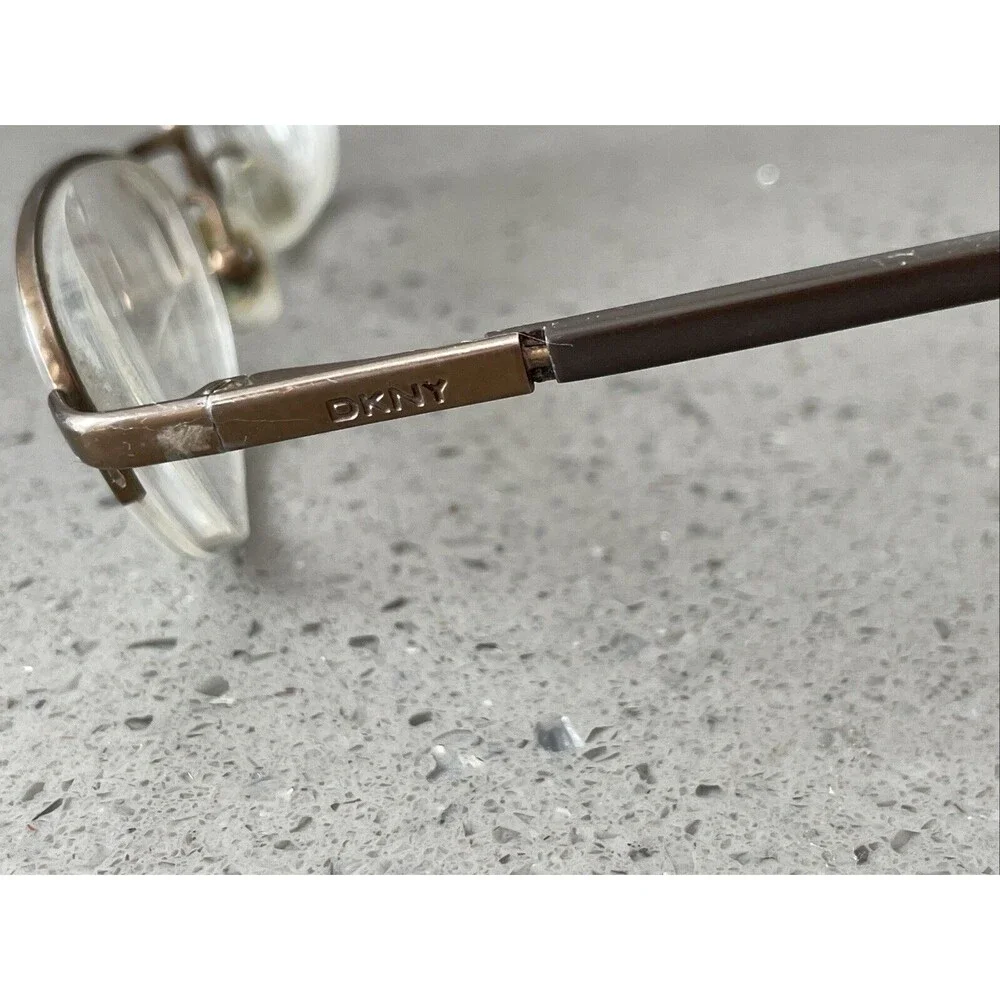 DKNY 6227 2225 50 18 135 Eyeglasses Frames Only Half Rim Flex Hinges brown Italy
